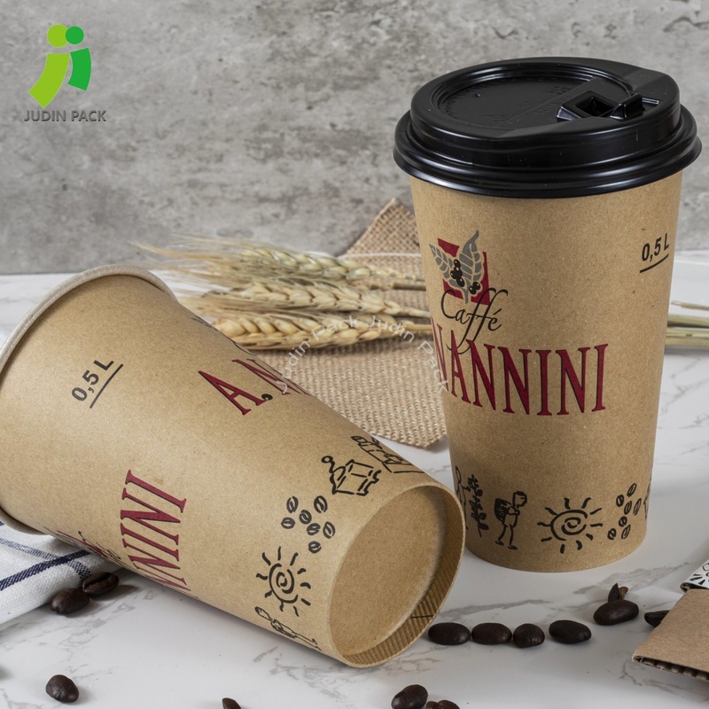 China Manufacturers Customized Logo Kraft Paper Disposable Paper Coffee Cup with Lid – Paper Cup and Kraft Cup price