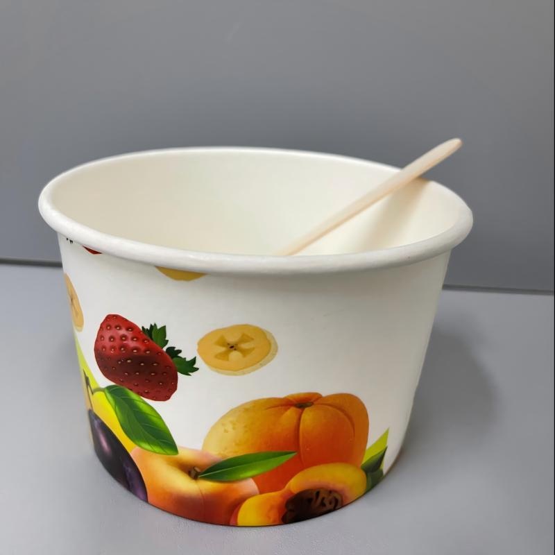 Custom Design Ice Cream Paper Bowl Disposable Ice Cream Cup with Lid – Ice Cream Paper Cup and 4oz Ice Cream Cup price