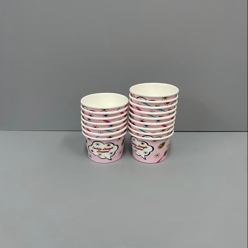 Degradable Eco-Friendly Waterproof Kraft Paper Material Ice Cream Cup with Dome Lid – Paper Ice Cream Cup and Ice Cream Packaging price