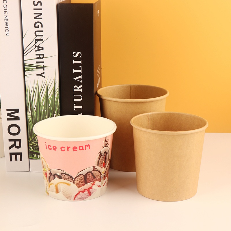 Factory Price Custom Logo Printed Ice Cream Cup Biodegradable PLA Take out – Cup and Ice Cream Paper Cup price