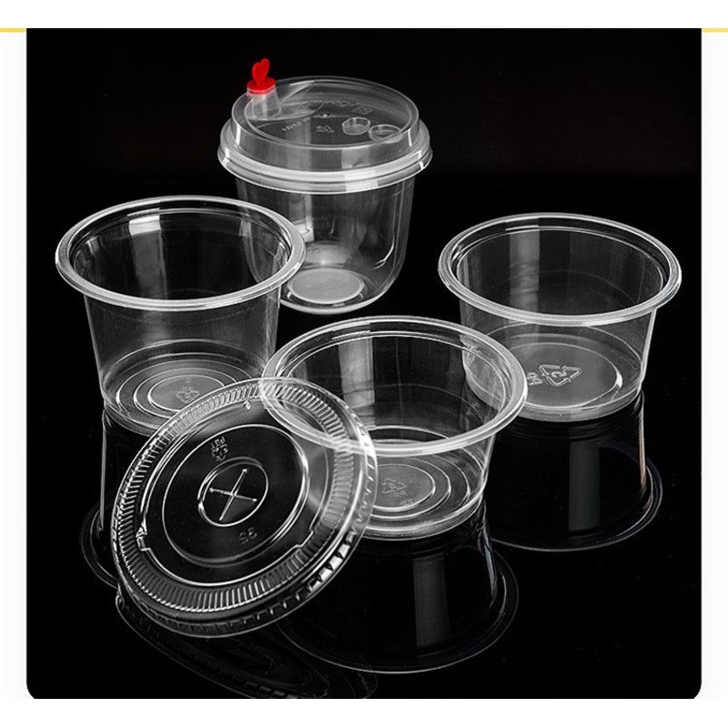 Frosted Plastic Pudding Cup or Cake Cup with Lid – Disposable Plastic Cup and Drink Cup price
