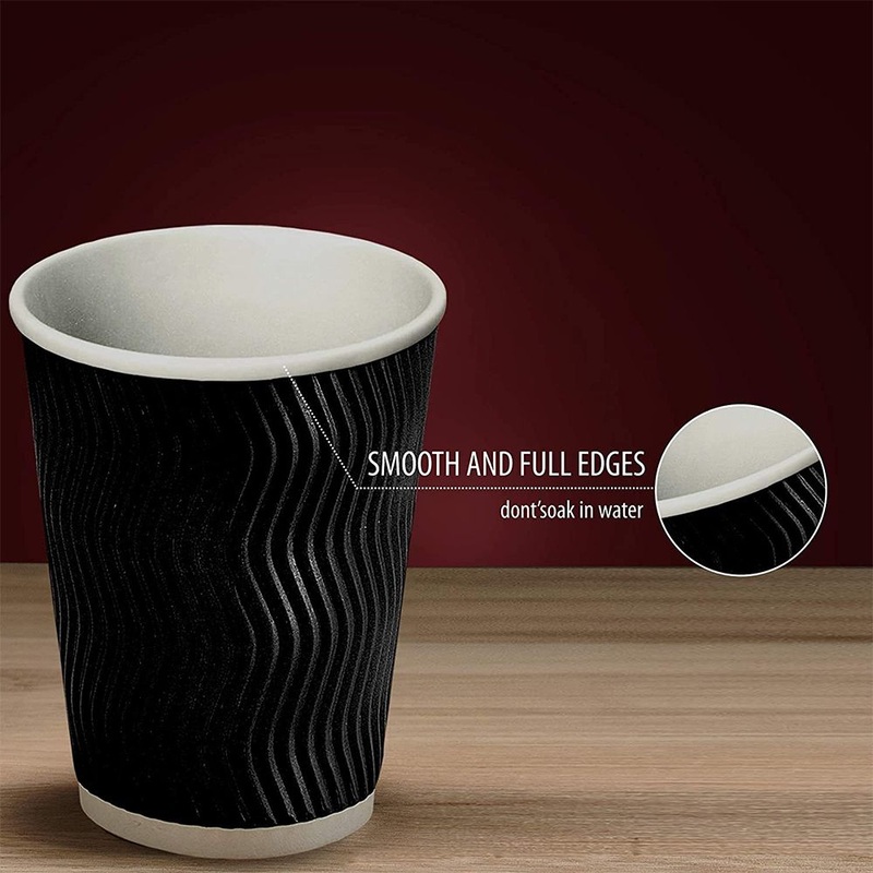 Wholesale Custom Disposable Coffee Cups Ripple Wall Hot Paper Cups – Paper Cup and Coffee Cup price