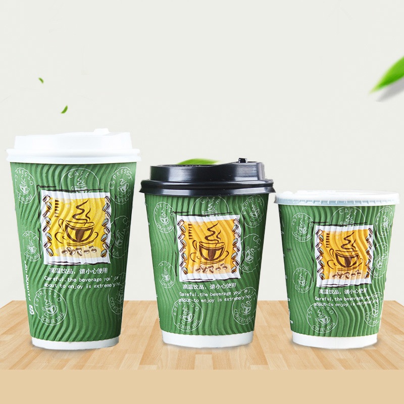 100% Biodegradable Free Sample 8oz 12oz 16oz Ripple Wall Paper Cups – Take Away Biodegradable Paper Cups and Paper Cup price