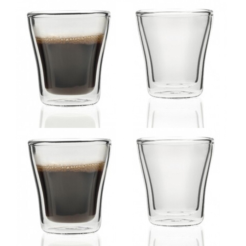 100ml 200ml Perfect Double Wall Glass Coffee Mug Resistant Clear Borosilicate Cup Espresso Cup Tea Mug for Latte Americano Cappuccino – Espresso Mug and Double Wall Glass Mug price
