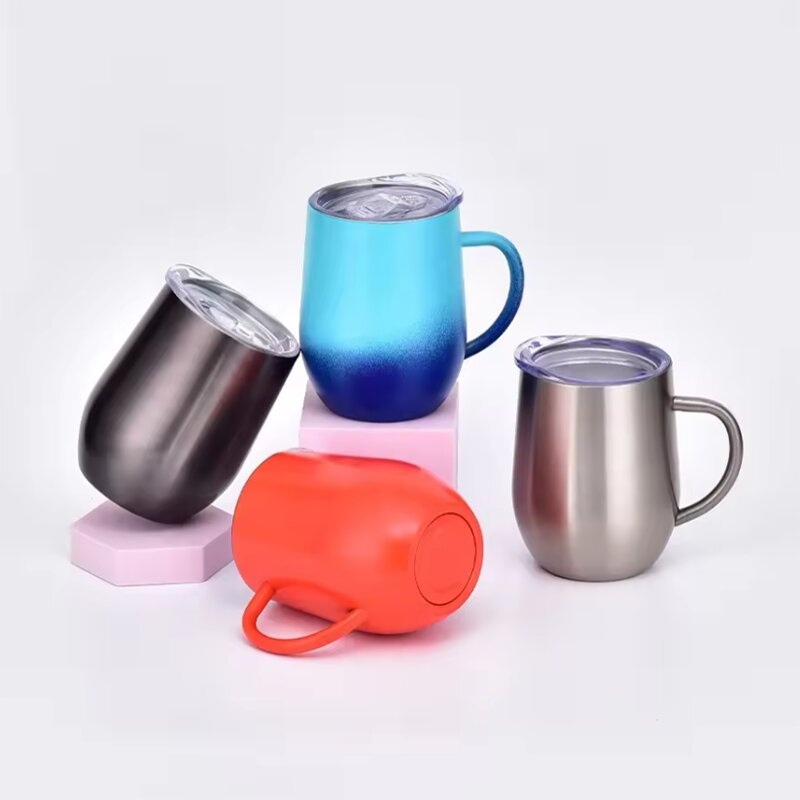 2024 High Quality Egg Shape Hand Shank Mugs 304 Stainless Steel Double Wall – Health Care and Leak Proof Sweat Proof price