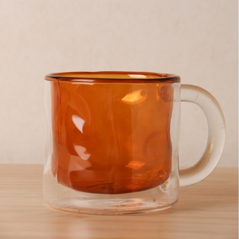 Colorful Double Wall Heat and Cold Resistance Glass Bottle Coffee Cup – Glass Bottle and Glass Jar price