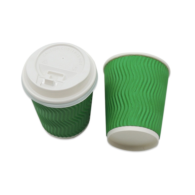 Custom Eco-Friendly Ripple Wall Corrugated Disposable Paper Cups Waterproof Design for Hot Drinks – Coffee Paper Cups and Ripple Wall Paper Cups price