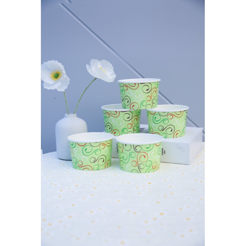 High Quality Disposable Yogurt Cup Ice Cream Paper Cup with Lid and Spoon – Cups and Ice Cream Cup price