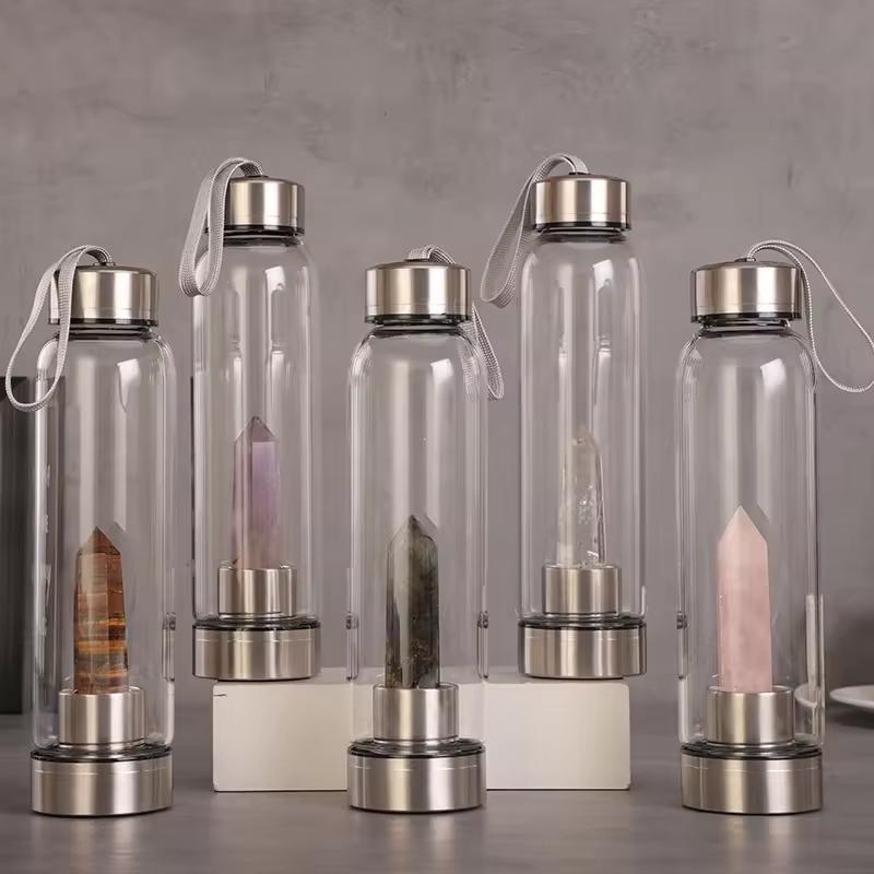 Natural Crystal Glass Water Bottles for Fruit Juice – Glass Water Bottle and Customized Bottle price