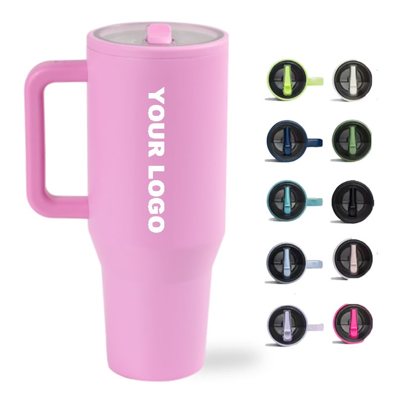 New Customized 40oz Double-Layer Ice Cup with Leak-Proof Foldable Straw Cover Portable Direct Drink Car Cup – OEM Cup and Brand Tumbler price
