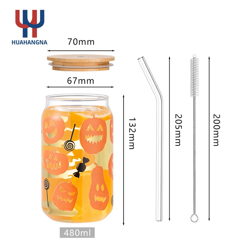 Top Seller 16oz Custom Soda Glassware Iced Glass Coffee Cup Drink Tumbler Mug Drinking Glass Beer Can Glass with Lid Straw – Drinking Glass and Tumbler Glass price