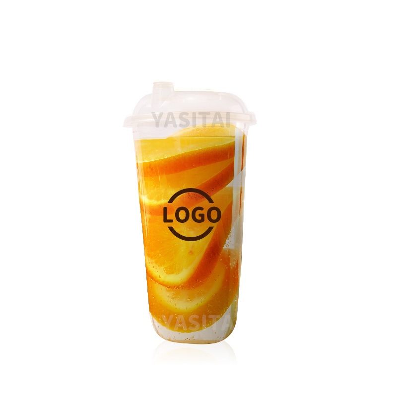 Wholesale Custom Clear Juice Milk Tea Bubble Tea Boba Pet Plastic Cold Cup with Lid – Plastic Cups for Juice and Plastic Cups for Beer price