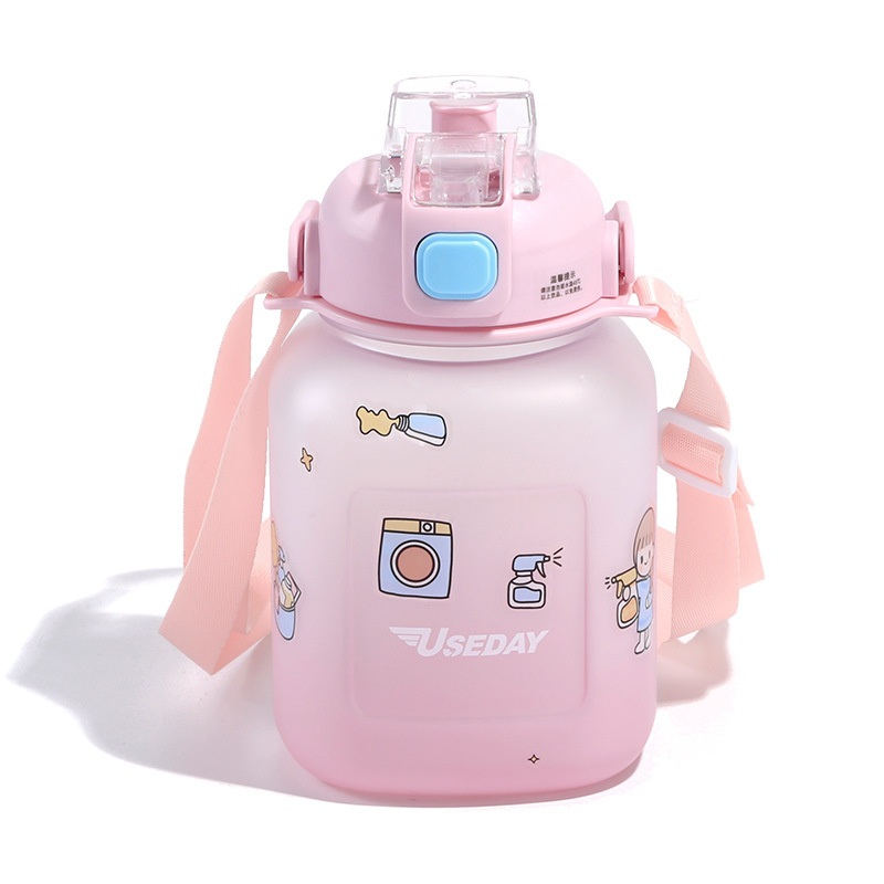 1000ml Gradient Large Capacity Sports Water Bottle with Strap – Water Bottle and Sports Bottle price