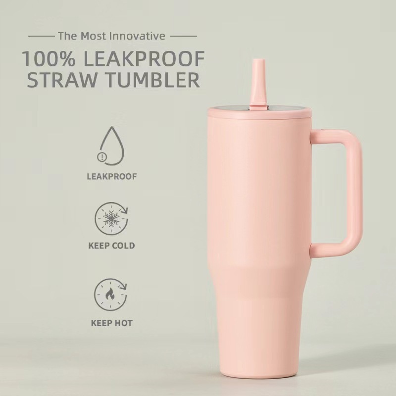 40oz Car Cup Double Layer Stainless Steel Folding Straw Water Cup – Party Supply and Holiday Decoration price