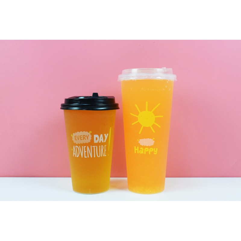 500ml Disposable Plastic PP Cup 16oz Injection / Thermal Cup for Juice with Customized Logo – Transparent PP Cups and Plastic Mug price