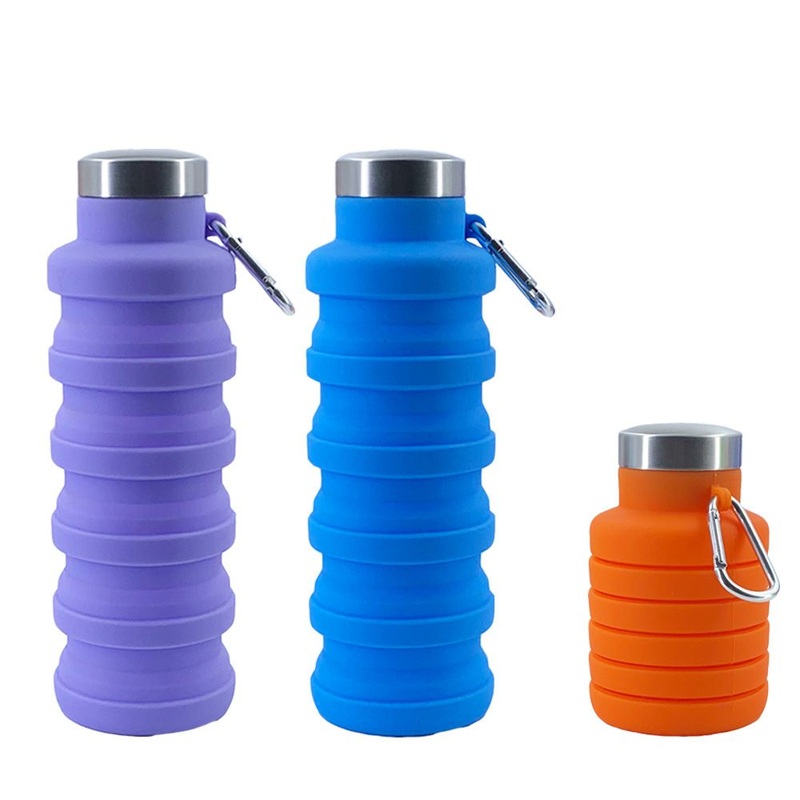 500ml Silicone Reusable Sport Outdoor Travel Drinking Foldable Water Bottle – Silicone Portable Drinking Cup and Leak Proof Water Bottle price