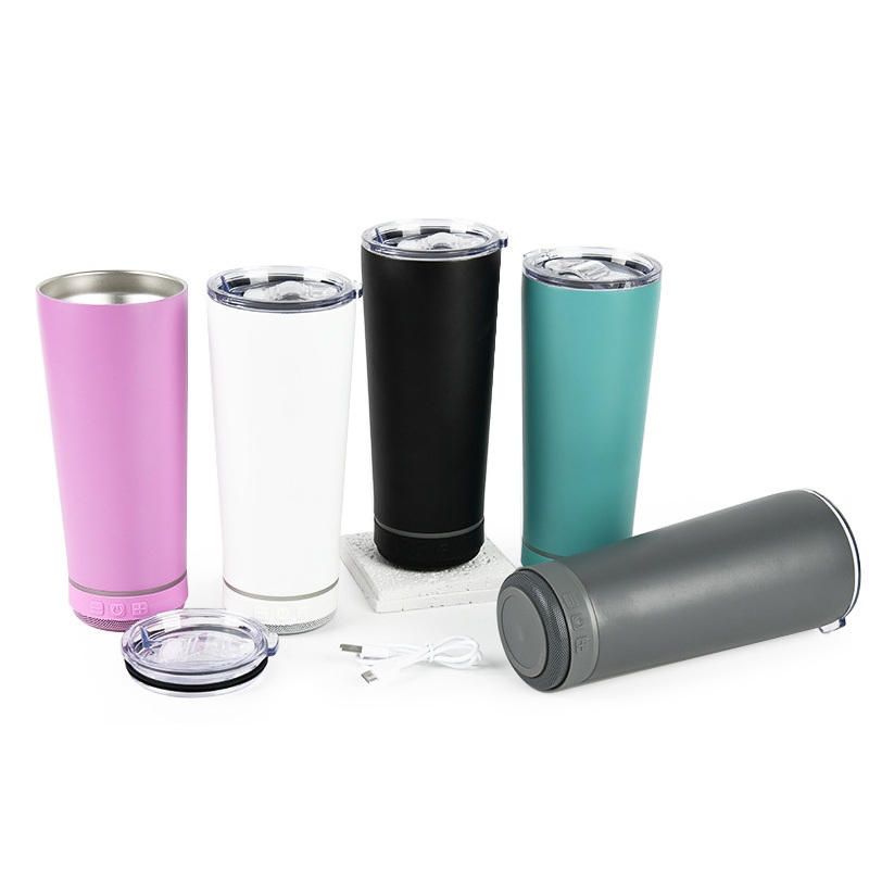 600ml Stainless Steel Bluetooth Speaker Sublimation Music Cup Insulated Mug with Lid – Bluetooth Speaker Cup and Vacuum Insulated Cup price
