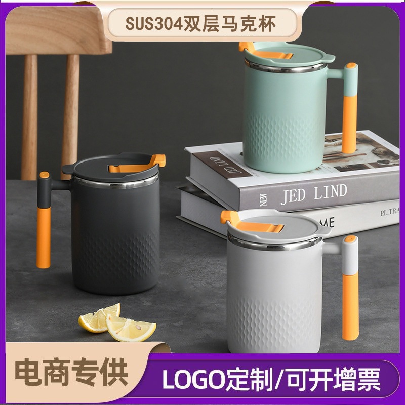 Creative Stainless Steel High Appearance Mug with a Lid – Double Insulated Cup and Green Mug price