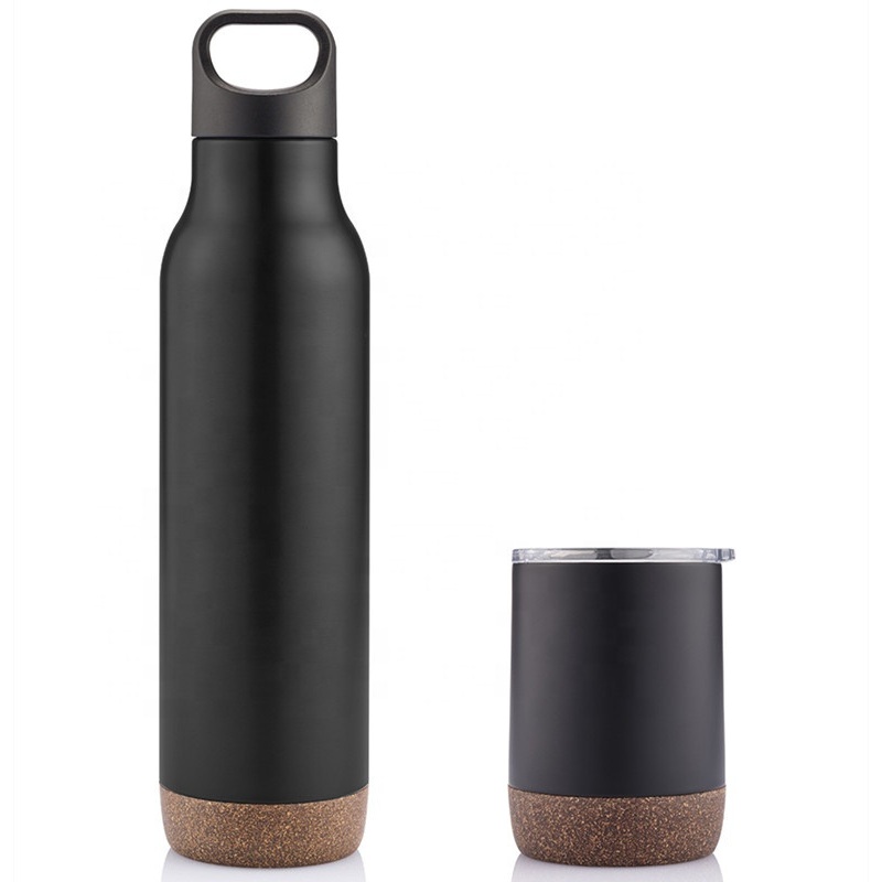 Customized Cork Base Bottle and Wine/Coffee Tumbler Mug Set for Business Gift Double Vacuum Insulated – Bottle and Sport Water Bottle price