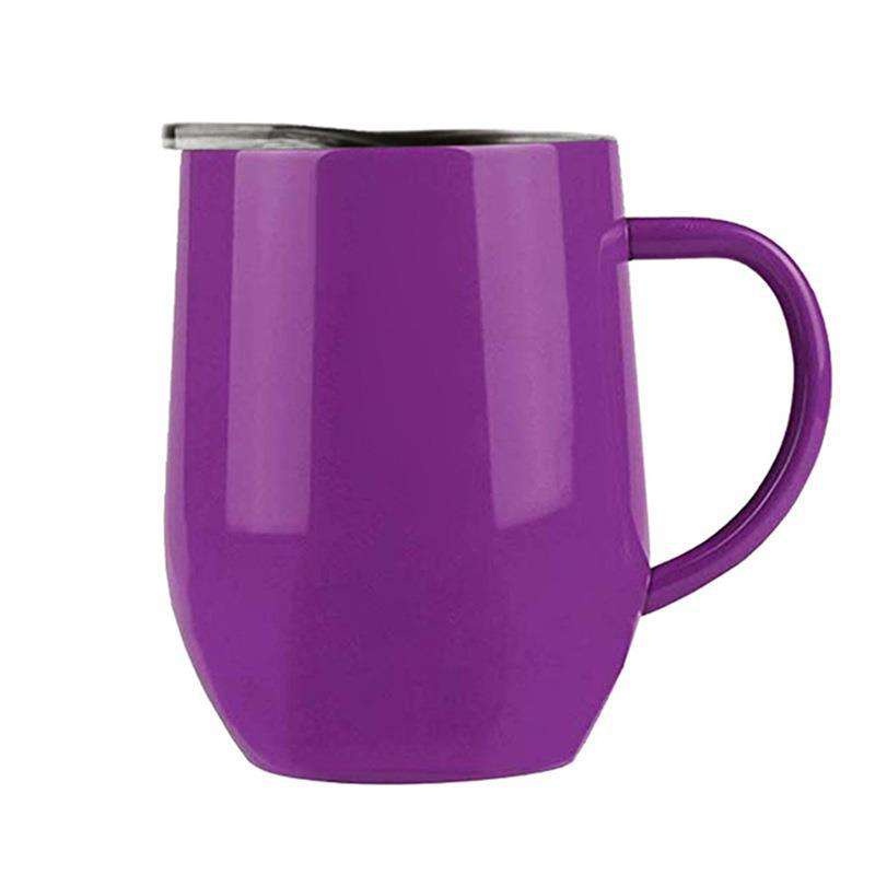 Double Wall Vacuum Insulated Water Bottle Beer Mug Insulated 12oz Stainless Steel Wine Tumbler Coffee Cup Beer Mug with Lid and Handle – Coffee Cup and Wine Tumbler Coffee Cup price