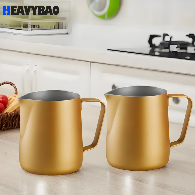 Heavybao Milk Tea Shop Frothing Milk Jug 350ml Pulling Flower Pot 400ml 600ml Stainless Steel Coffee Cup – Stainless Steel Pull Flower Cup and Pull Flower Cup price