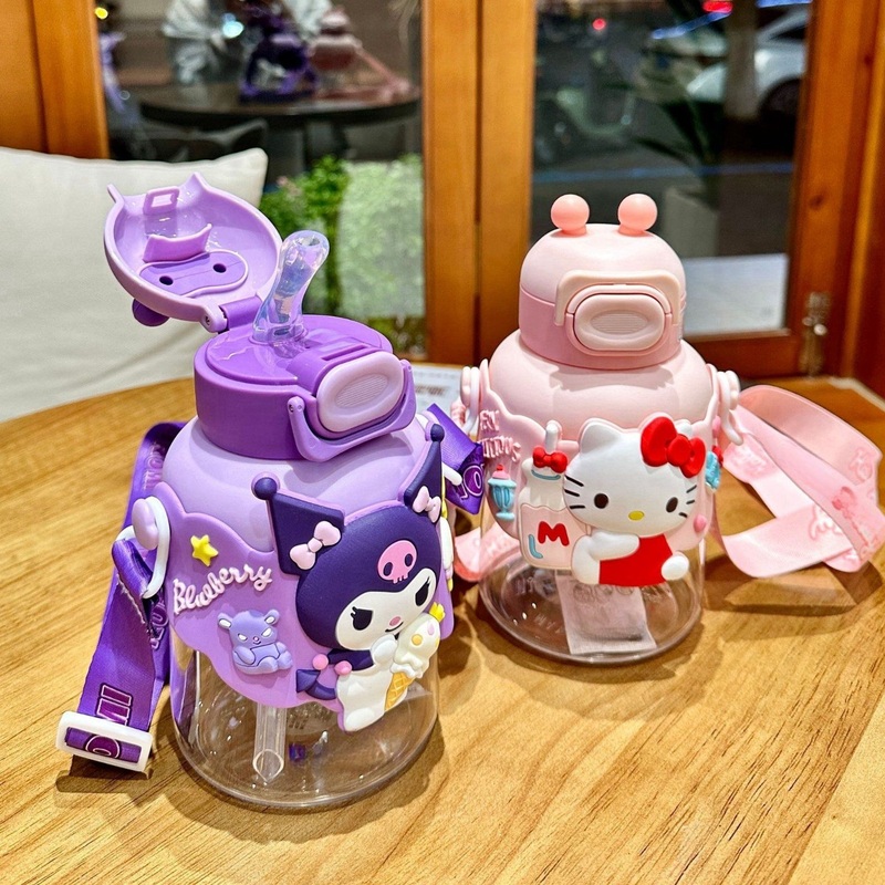 Ruunjoy 700ml Kawaii Sanrio Rotundity Water Cup Anime Melody Hello Kt High-Capacity Girls Outdoors Portable Gifts Plastic Water Bottle – Sanrio Water Cup and Stainless Steel Mug price