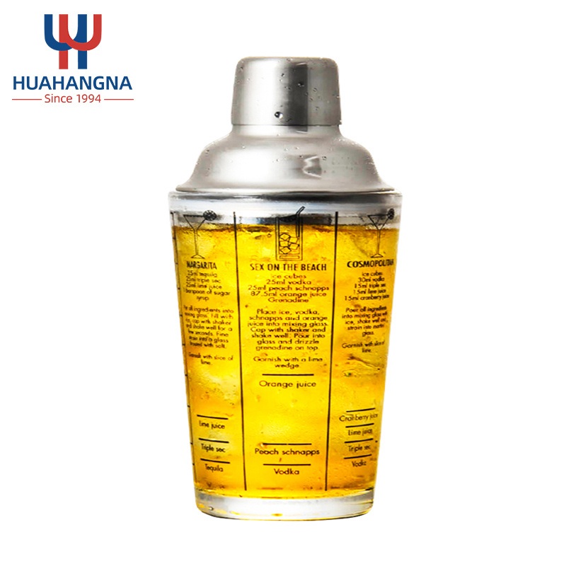 Wholesale 400ml Glass Shaker Cup with Scale – Drinking Glass and Water Glass price