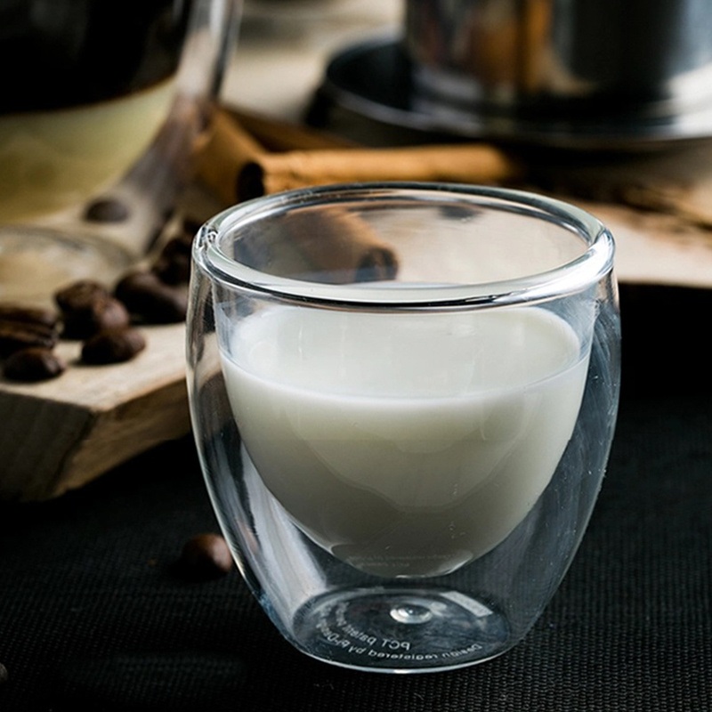 Wholesale Unique 250ml Clear Egg Shape Glass Cup Heart Shaped Double Wall Glass Mugs – Bar Glass and Bar Ware price