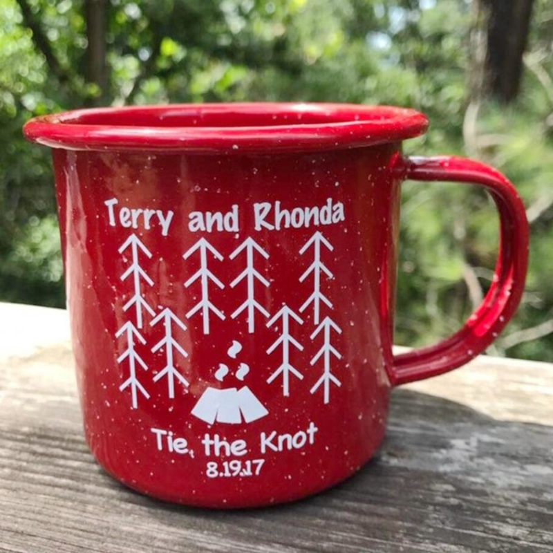 12 Oz Round Camping Mugs with Handle Portable Drinking Mug for Outdoor Indoor – Cup and Utensil price