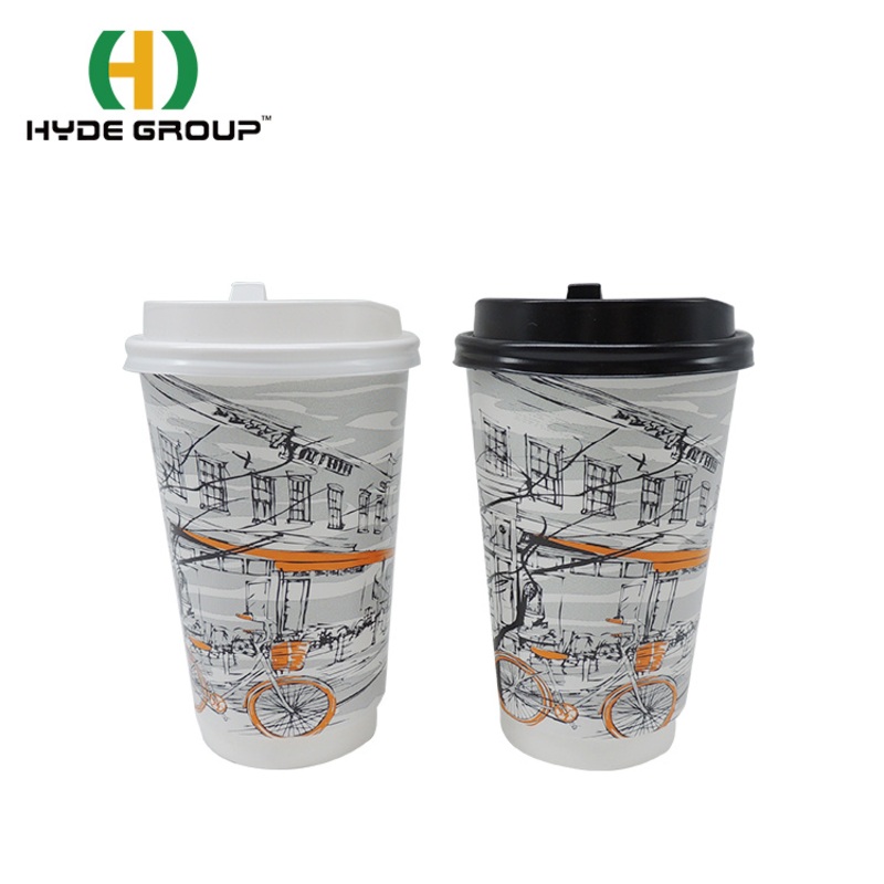 16oz Disposable Custom Print Double Wall Paper Coffee Hot Drinking Cup – Paper Coffee Cup and Disposable Paper Cup price
