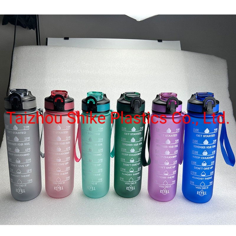32oz Gym Sport Bottle Time Marker Bulk Empty Eco Friendly Bling PP Plastic Pure Motivational 1L Water Bottle – Tritan Water Bottle and Water Bottle price