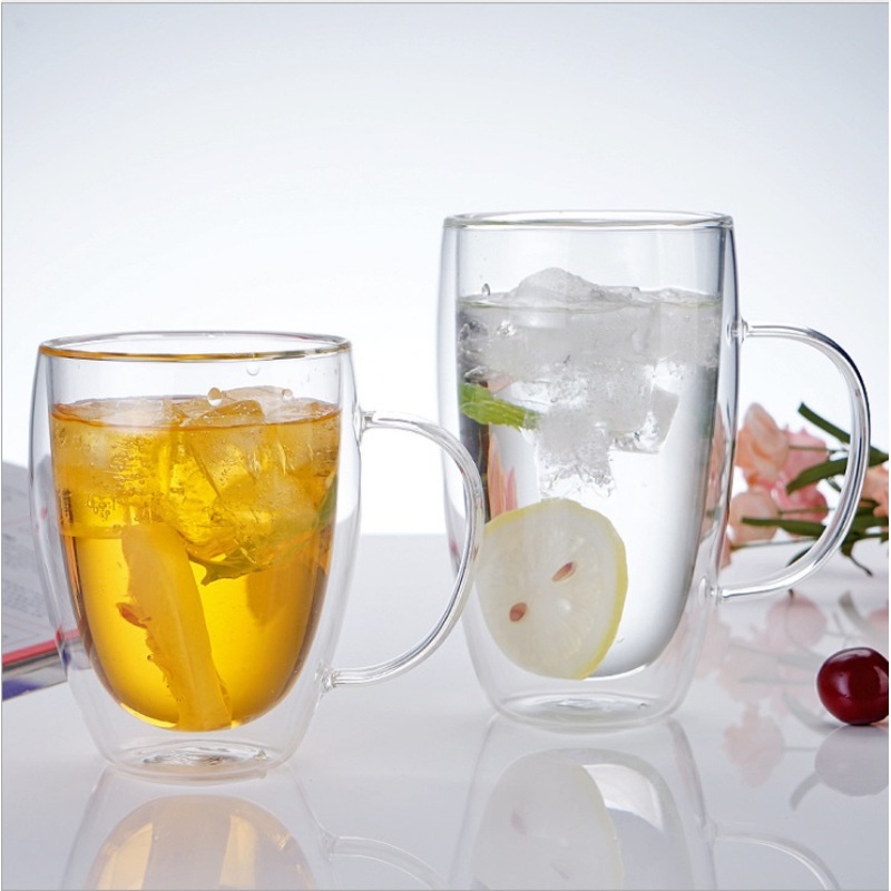 Blowing High-End Glass Double Wall Cup for Beverage – Glass Bottle and Glass Jar price