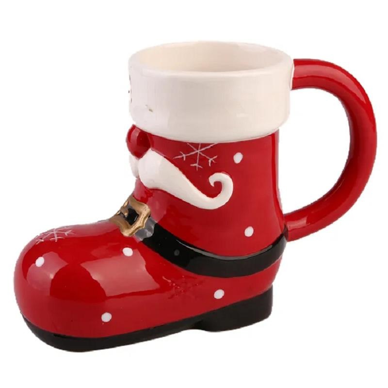Christmas Gift Ceramic Boot Shape Coffee Cup Mug for Beer – Christmas Mug and Ceramic Boot Coffee Cup Mug price