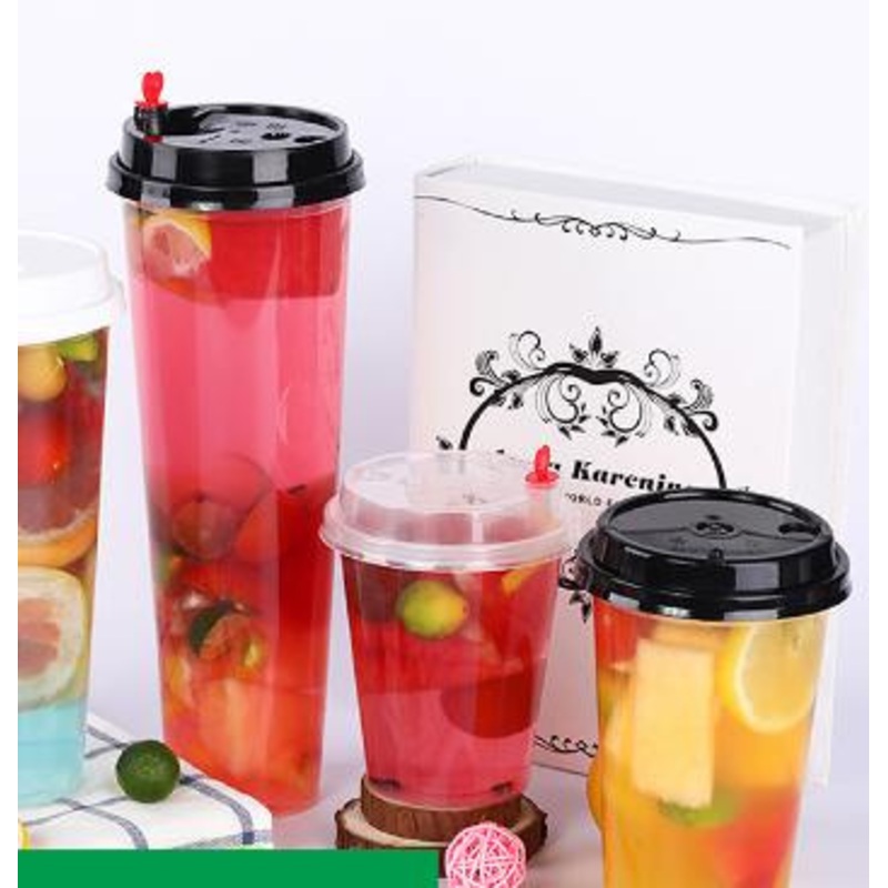 Custom Logo Printed Disposable PP Hard Tall U Shaped Clear Plastic Cup for Juice – Plastic Cup and Plastic Tea Cup price