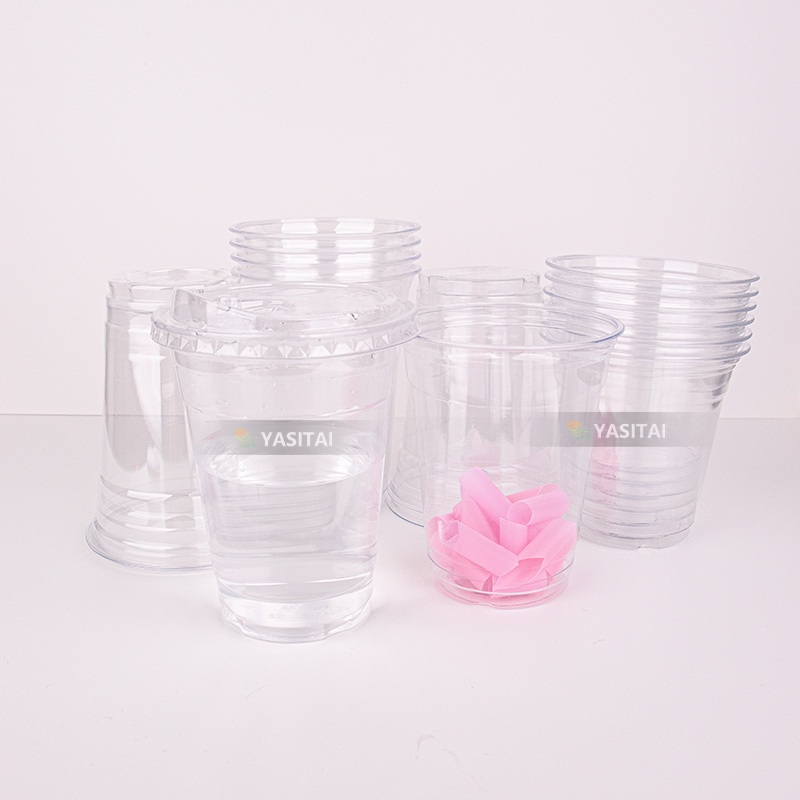 Customized 10 12 14 16 20 24 Oz Disposable Clear Plastic Cups Iced Coffee Juice Cold Drinking Cup with Lids – Disposable Plastic Cup and Plastic Cup price