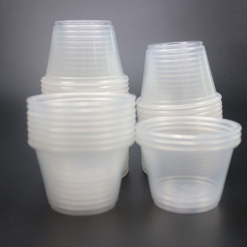 Disposable Plastic Food Container PP Plastic Clear Sauce Cup 60mm Takeaway Small Sauce Cup with Lid – Plastic Tableware and Disposable Plastic Cup price