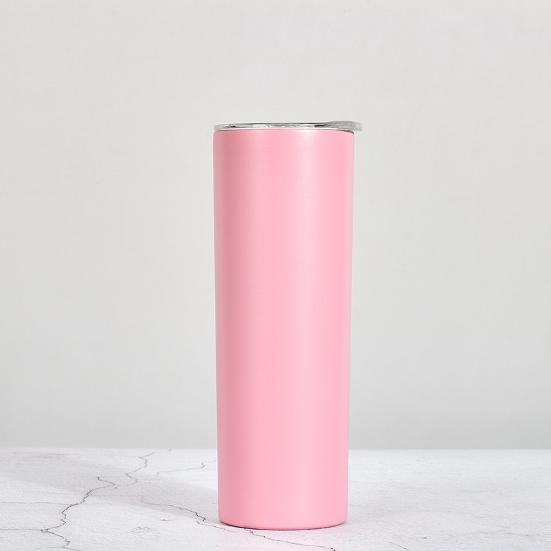 Hot Selling 20oz 30oz Slim Straight Thermos Coffee Mugs Reusable Stainless Steel Tumbler Double Wall Tumblers with Straw – Stainless Steel Tumbler and Double Wall Tumblers with Straw price