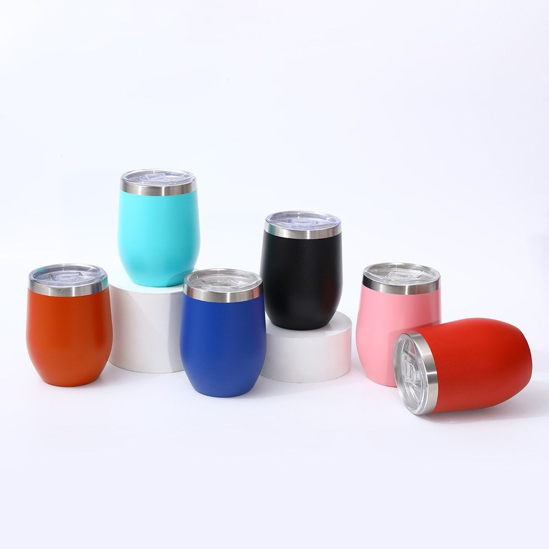 OEM ODM Powder Coated Stainless Steel Travel Mug 360ml Custom Egg Shaped Wine Tumbler with Straw and Lid – OEM ODM Tumbler and 12oz Travel Mug price