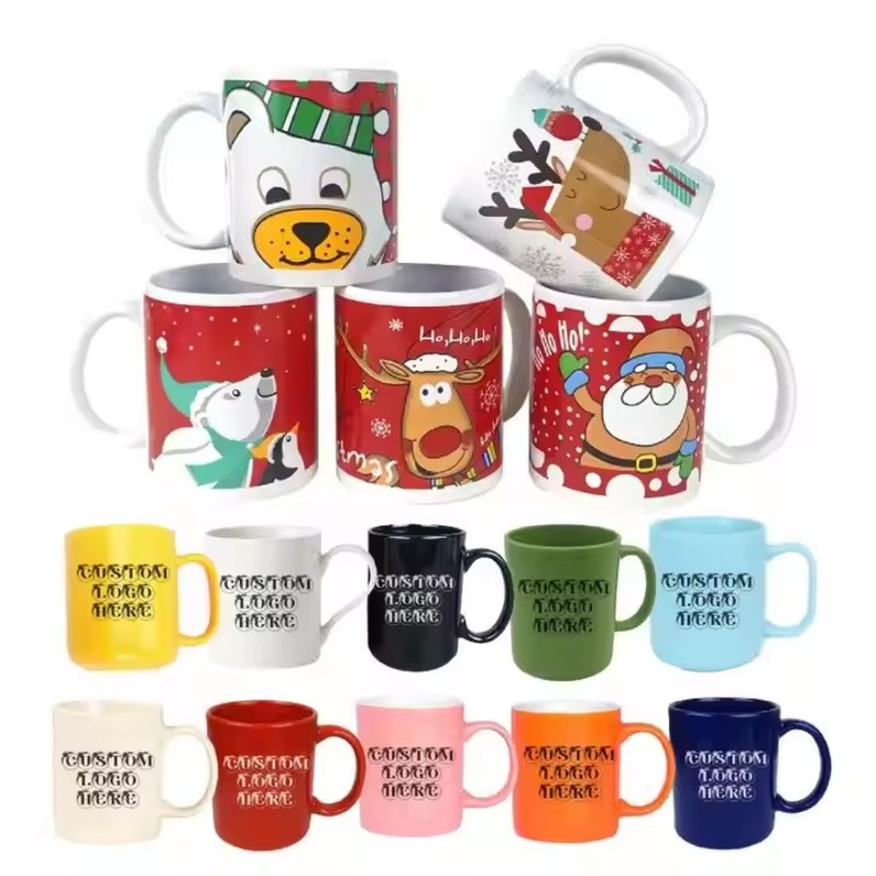 Sublimation Elegant Porcelain Cups Custom Color Coated Ceramic Mug – Glazed Ceramic Mug and Sublimation Coffee Mug price