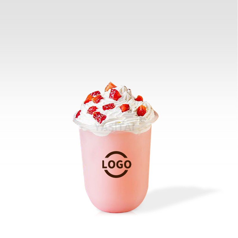16oz 500ml Wholesaler Custom Logo PP 90/95mm Disposable Plastic U Shape Cup for Boba Tea Plastic Cup 16oz – Disposable Cup and Plastic Cup price