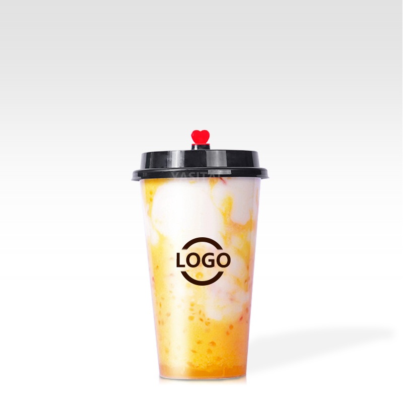 500ml PP Hard Bubble Tea Milkshake Take Away Custom Printed Cold and Hot Coffee Beverage Drinking Cups – PP Injection Cup with Lid and Bubble Tea PP Injection Cup price