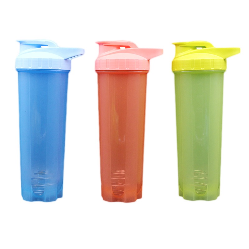 700ml&500ml plastic shaker water bottle with metal mixer ball for travel – protein shaker bottle and plastic shaker bottle price