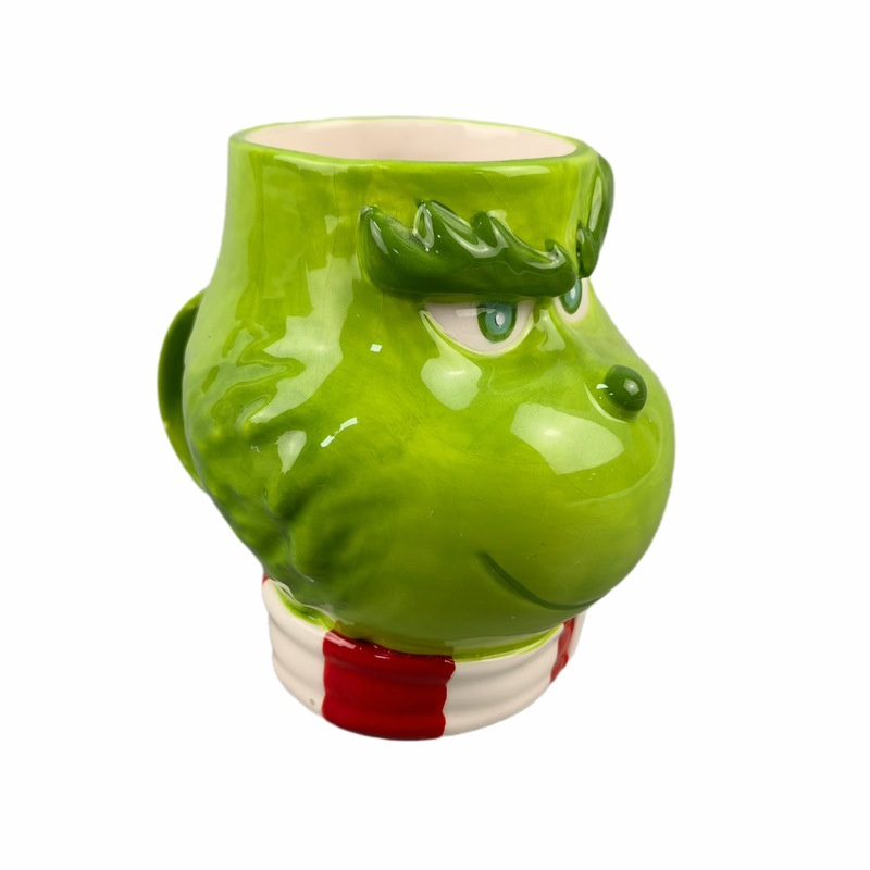 Creative Christmas The Grinch Santa Face Sculpted Coffee Mug – Mug and Coffee Mug price