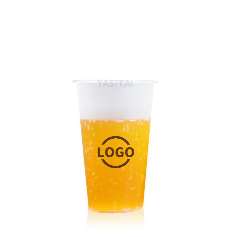 Custom Boba Tea 16oz Plastic Cups with Dome Lids PP Hard Hot Drink Acceptable Sealable Cup – PP Injection Cup with Lid and Bubble Tea PP Injection Cup price