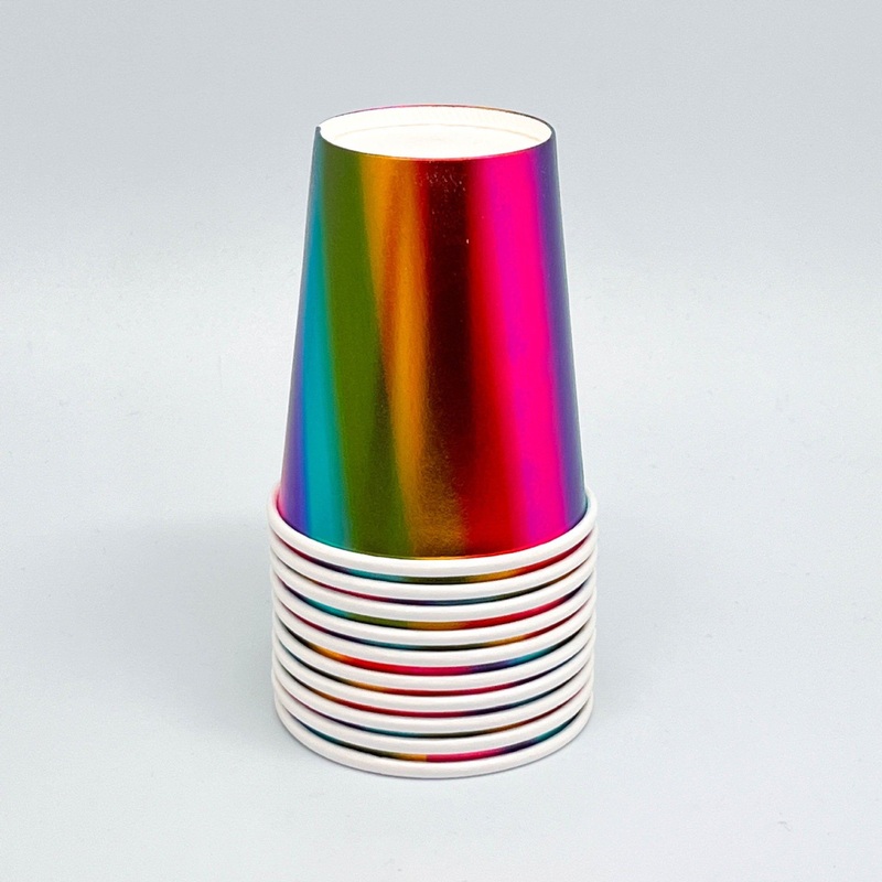 Customizable Hot Stamping Paper Cup Disposable Thickened Anti-Scalding Drinking Coffee Cup Decorative Color Paper Cup – Paper Cup and Disposable Paper Cups price