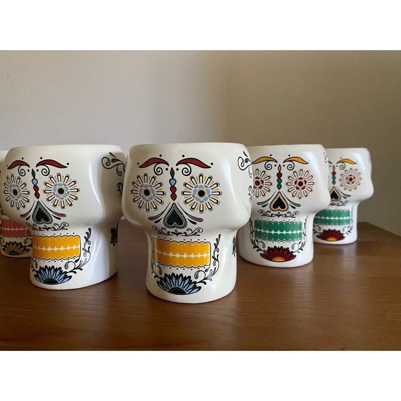 Don Julio Set of 6 Ceramic Tequila Cups Skull Glass – Don Julio Tequila Cups and Don Julio Cups price