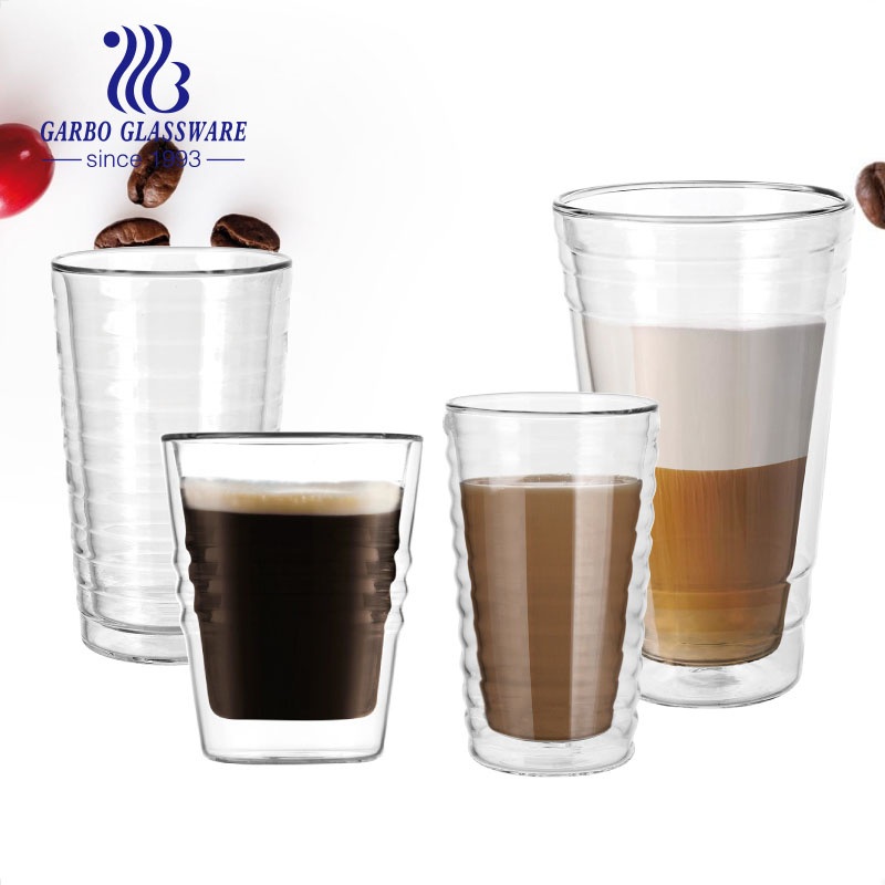 Heat Resistant Double Wall Borosilicate Drinking Glass Cup for Hot Drinks Tea Cup 340ml Coffee Espresso Glasses – Highball Borosilicate Glass Cup and Handmade Double Wall Hot Drinks Glass Cup price