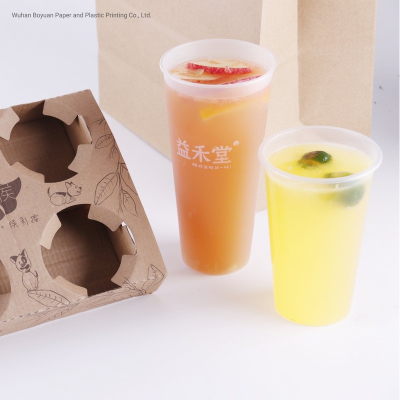 Printed Clear Transparent Disposable PP Plastic Cup with Lid Tray – Plastic Cup and Cold Drink Cup price