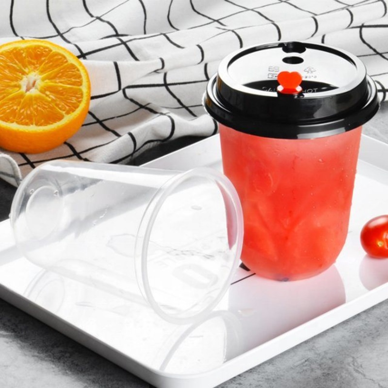 U Shape 360 Ml China Factory Thick Hard Bubble Tea Cup Custom Logo Boba Tea Clear Cup Milk Tea Plastic Cup – Milktea Cups and PP Milktea Cups price