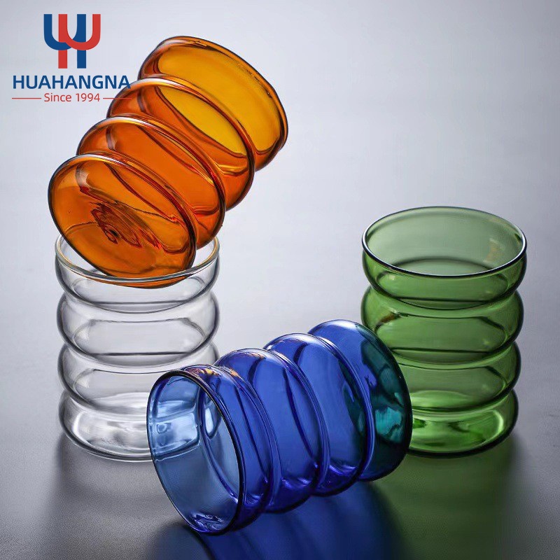 Wholesale Glass Coffee Cups Borosilicate Glass Drinking Cups for Coffee Milk Water Juice Bubble Glass Cups – Glassware and Glass Cups price